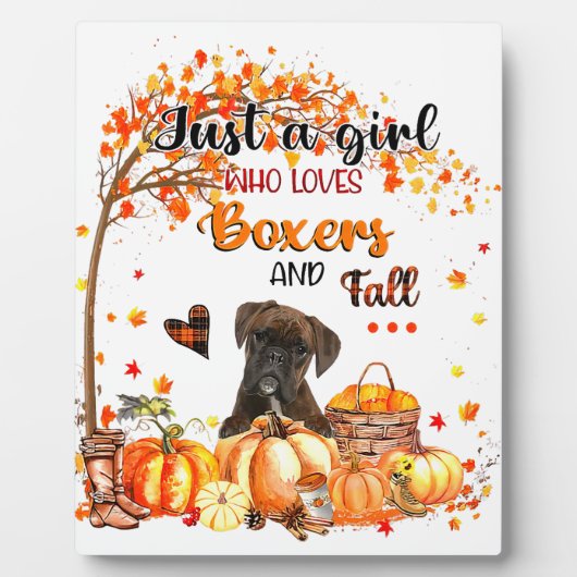 Funny Boxer Dog Pilgrim Pet Herfst Happy Thanksgiv Fotoplaat (Voorkant)