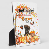 Funny Boxer Dog Pilgrim Pet Herfst Happy Thanksgiv Fotoplaat (Zijkant)