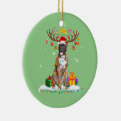 Funny Boxer Dog T-shirt Reindekerst Keramisch Ornament (Rechts)