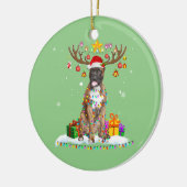 Funny Boxer Dog T-shirt Reindekerst Keramisch Ornament (Links)