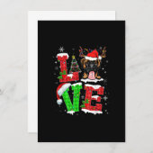 Funny Boxer Dog Tree kerstlampjes Pajama Kaart (Voorkant / Achterkant)