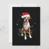 Funny Boxer Dog Tree kerstlampjes Pajama Kaart (Voorkant)