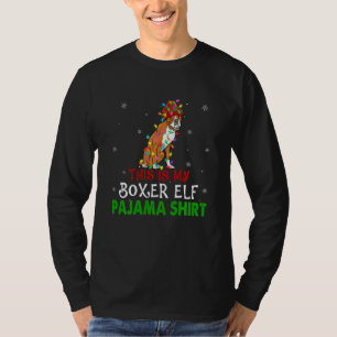Funny Boxer Kerstmis Pet Elf Gift voor hond pap T-shirt
