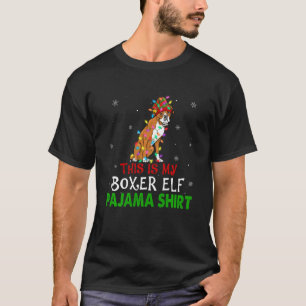 Funny Boxer Kerstmis Pet Elf Gift voor hond pap T-shirt