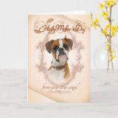 Funny Boxer Moederdag Kaart (Gele Bloem)