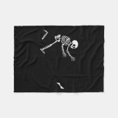 Funny Boxer Running Skeleton Halloween Fleece Deken (Voorkant (Horizontaal))