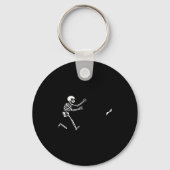 Funny Boxer Running Skeleton Halloween  Sleutelhanger (Voorkant)