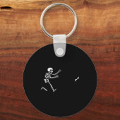 Funny Boxer Running Skeleton Halloween  Sleutelhanger (Voorkant)