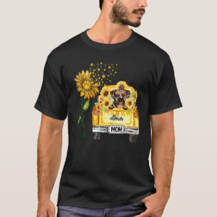 Funny Boxer Sunflower Dog Paw T-shirt