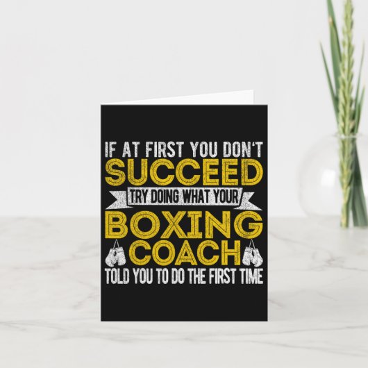 Funny Boxing Coach Boxing Trainer Retro Kaart (Voorkant)