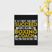 Funny Boxing Coach Boxing Trainer Retro Kaart (Gele Bloem)