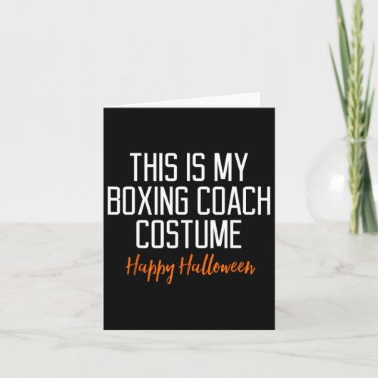 Funny Boxing Coach Costume Halloween Kaart (Voorkant)