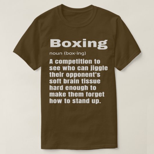 Funny Boxing Definition Boxer Coach Instructor T-shirt (Design voorkant)