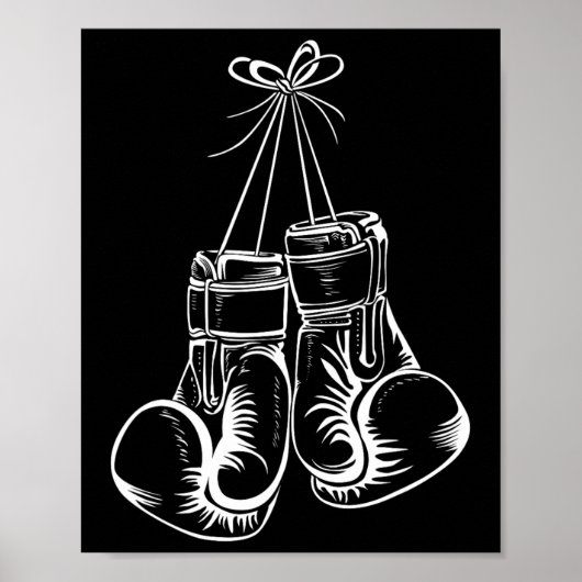 Funny Boxing Gift voor mannen Boxer-handschoenen Poster (Voorkant)