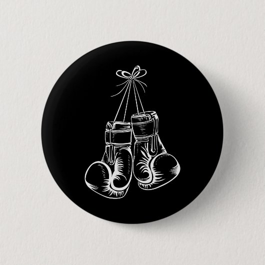 Funny Boxing Gift voor mannen Boxer-handschoenen Ronde Button 5,7 Cm (Voorkant)
