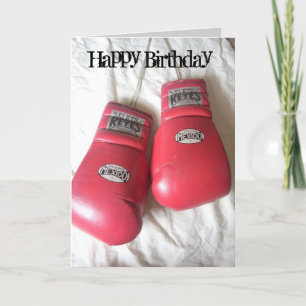 Funny Boxing Gloves Birthday Card Kaart