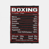 Funny Boxing Nutrition Facts Boxer Fleece Deken (Voorkant)