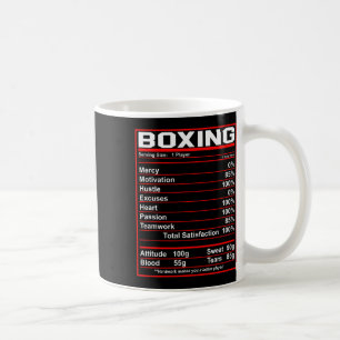 Funny Boxing Nutrition Facts Boxer Koffiemok