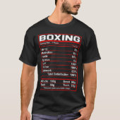 Funny Boxing Nutrition Facts Boxer T-shirt (Voorkant)