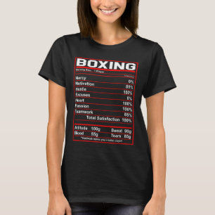 Funny Boxing Nutrition Facts Boxer T-shirt