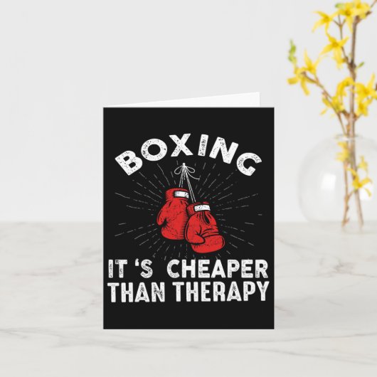 Funny Boxing Quote Boxer Kaart (Gele Bloem)