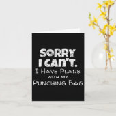 Funny Boxing Quote Design - Punch Bag Boxer Mem Kaart (Gele Bloem)