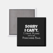 Funny Boxing Quote Design - Punch Bag Boxer Mem Magneet (Voorkant / Achterkant)