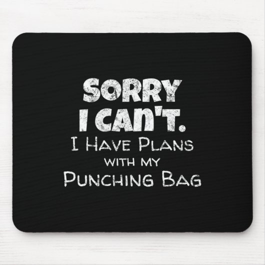 Funny Boxing Quote Design - Punch Bag Boxer Mem Muismat (Voorkant)