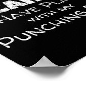 Funny Boxing Quote Design - Punch Bag Boxer Mem Poster (Hoek)