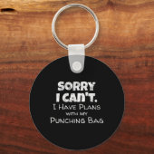 Funny Boxing Quote Design - Punch Bag Boxer Mem Sleutelhanger (Voorkant)