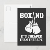 Funny Boxing Therapy Sarcastic Boxer Martial Arts Briefkaart (Voorkant / Achterkant)