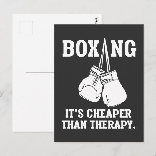 Funny Boxing Therapy Sarcastic Boxer Martial Arts Briefkaart (Voorkant / Achterkant)