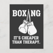 Funny Boxing Therapy Sarcastic Boxer Martial Arts Briefkaart (Voorkant)