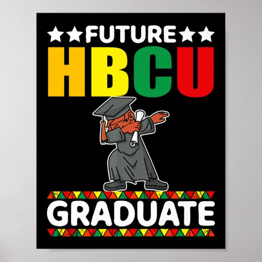 Funny Boy College Afstuderen Kind Toekomst HBCU Gr Poster (Voorkant)