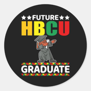 Funny Boy College Afstuderen Kind Toekomst HBCU Gr Ronde Sticker