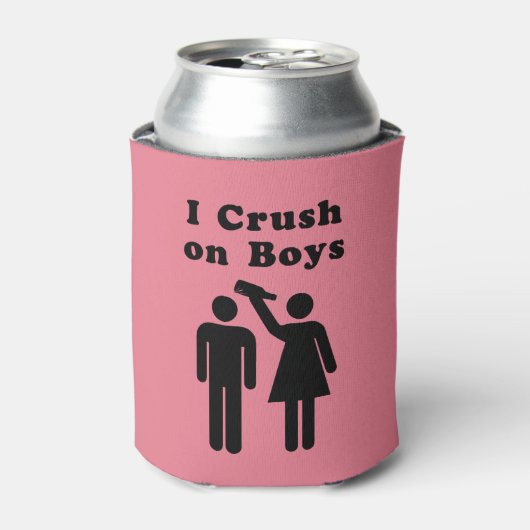 Funny Boy Crush Bottle Humor voor vrouwen Blikjeskoeler (Blikje Voorkant)