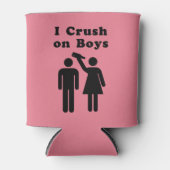 Funny Boy Crush Bottle Humor voor vrouwen Blikjeskoeler (Voorkant)