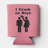 Funny Boy Crush Bottle Humor voor vrouwen Blikjeskoeler (Achterkant)
