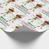 Funny Boy Elves Aangepaste Kinder Foto's Vrolijk K Cadeaupapier (Hoek)