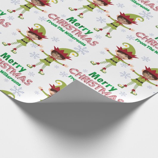 Funny Boy Elves Aangepaste Kinder Foto's Vrolijk K Cadeaupapier (Hoek)