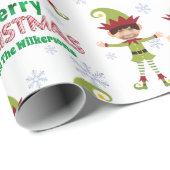 Funny Boy Elves Aangepaste Kinder Foto's Vrolijk K Cadeaupapier (Rol Hoek)
