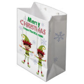 Funny Boy Elves Aangepaste Kinder Foto's Vrolijk K Medium Cadeauzakje (Voorkant Gekanteld)