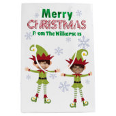 Funny Boy Elves Aangepaste Kinder Foto's Vrolijk K Medium Cadeauzakje (Voorkant)