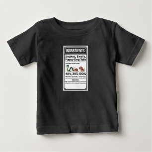 Funny Boy Ingredient Label Eenvoudig Halloween