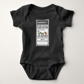 Funny Boy Ingredient Label Eenvoudig Halloween Romper (Voorkant)