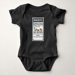 Funny Boy Ingredient Label Eenvoudig Halloween Romper