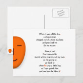 Funny Boy Time Machine die nooit Joke Humor LOL be Briefkaart (Voorkant / Achterkant)