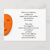 Funny Boy Time Machine die nooit Joke Humor LOL be Briefkaart (Voorkant)