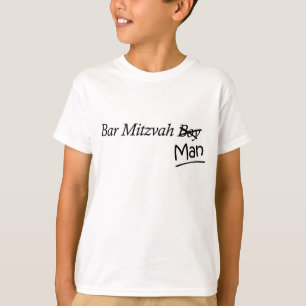 Funny Boy-to-Man Bar-Mitzvah Gift T-shirt