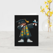 Funny Boys Afstuderen Afstuderen Dabbing Black His Kaart (Gele Bloem)